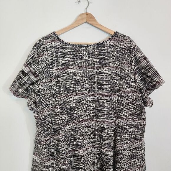 NWT Lane Bryant Plus Size Cotton Blend Fit & Flare Black & WineTweed SZ 28 - Picture 8 of 10